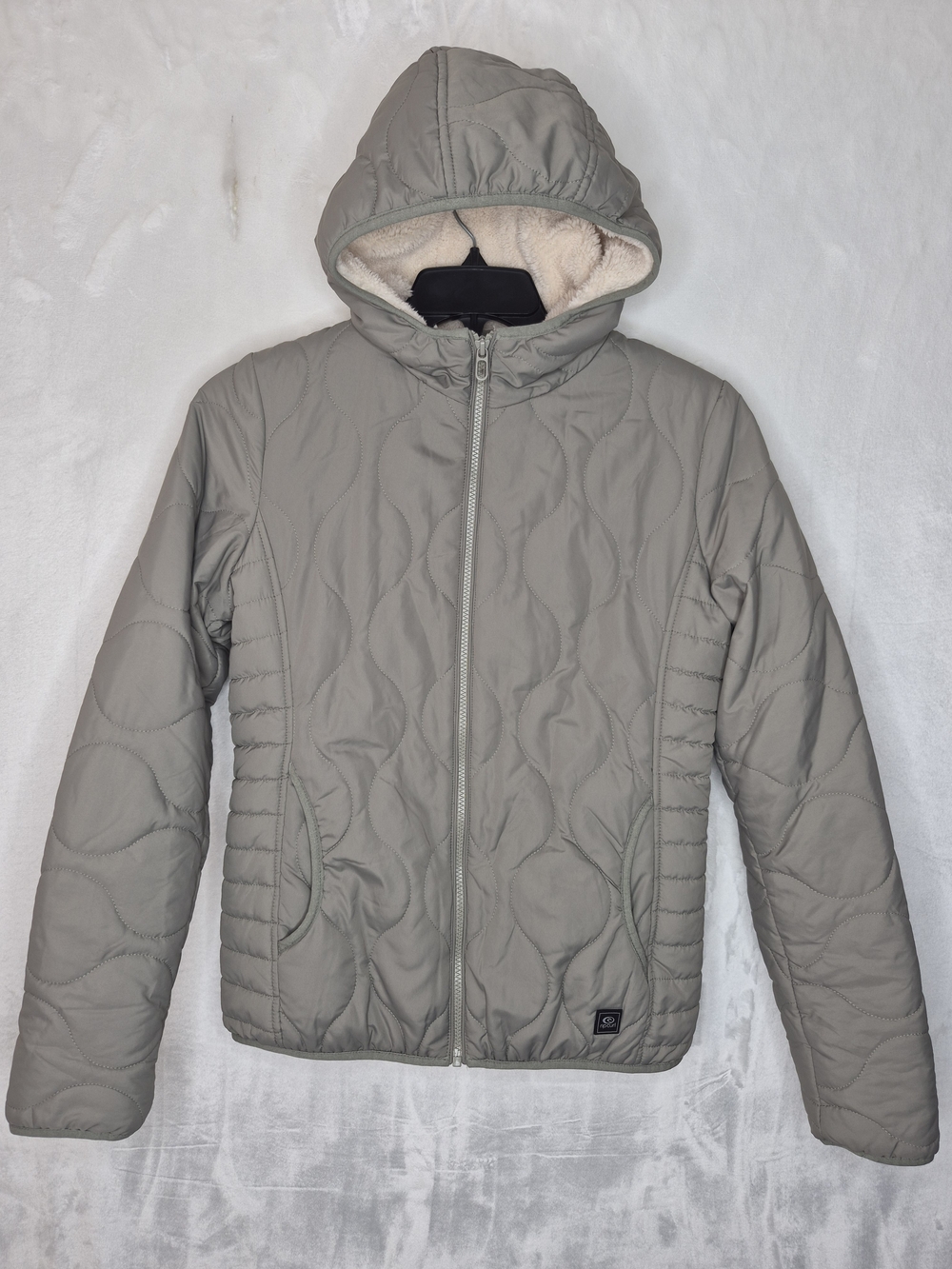 Rip Curl Anoeta Anti Series Sherpa Lined Quilted Hooded Jacket Womens Small